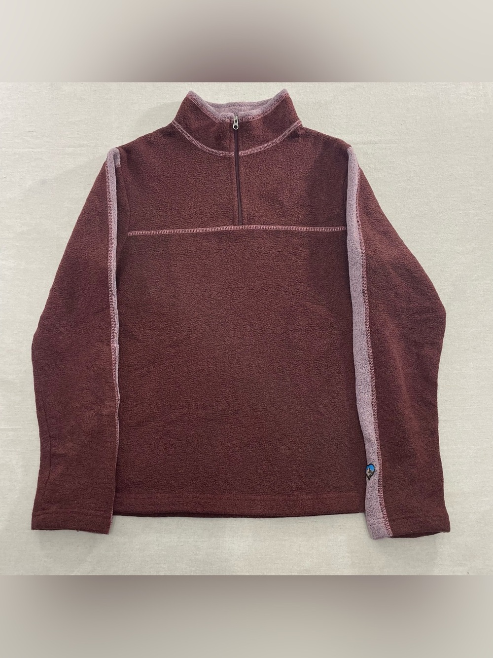 KUHL Alfpaca Fleece Women's M 1/4 Zip Jacket Burgundy Knit Pullover
